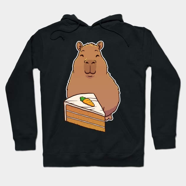 Capybara Carrot Cake Slice Hoodie by capydays